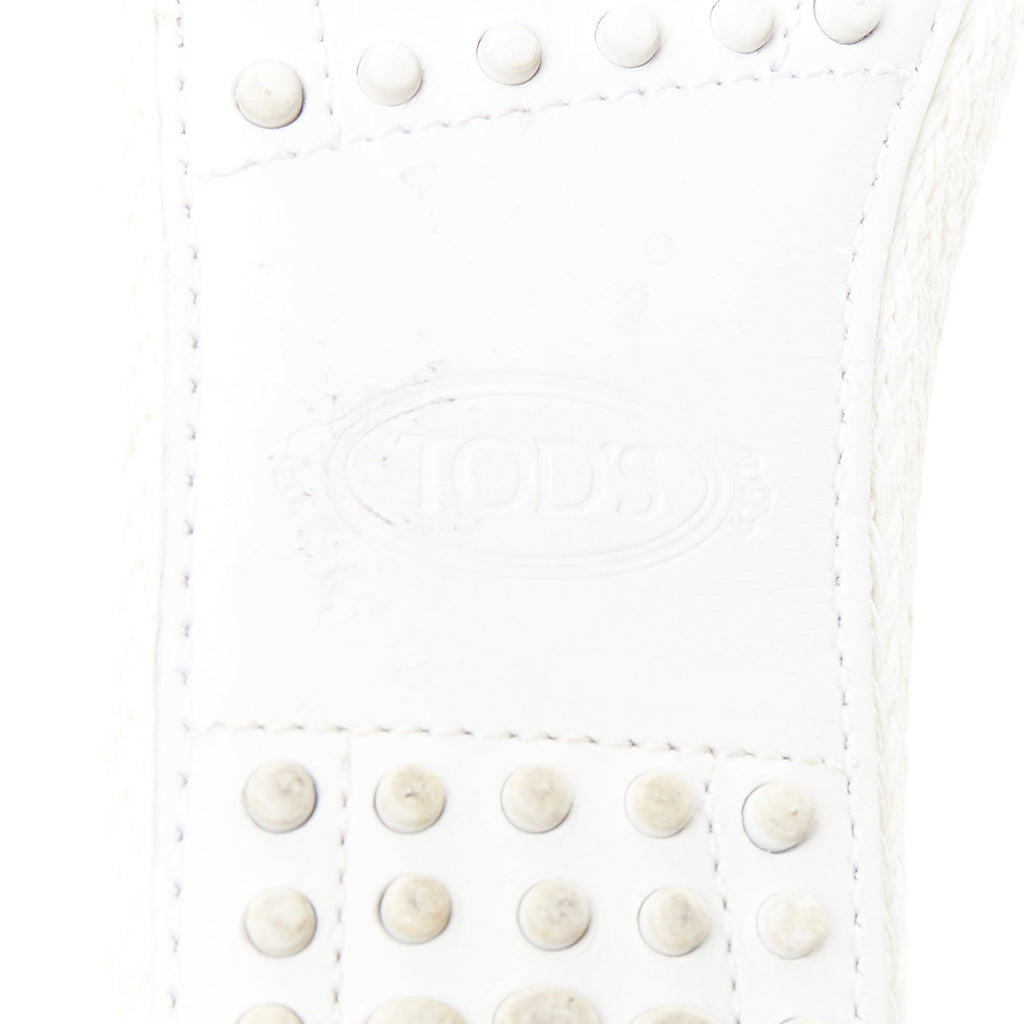 Women's Tod's White Polka Dot Loafers