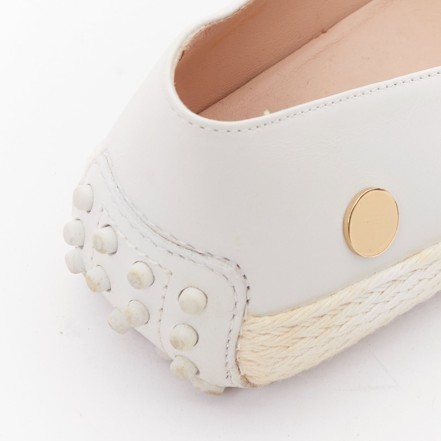 Women's Tod's White Polka Dot Loafers