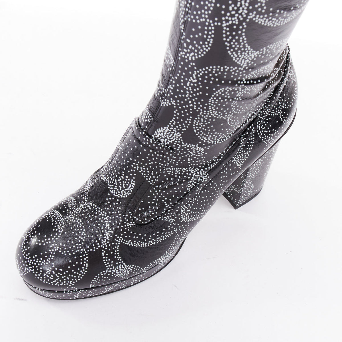 Women's Chanel 2023 Dotted Logo Tall Boots