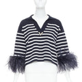 Men's Valentino 2024 VGold Ostrich Feather Polo
