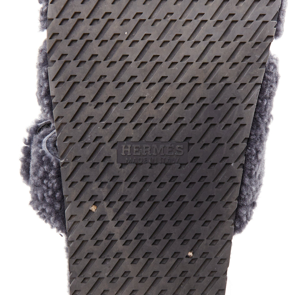 Men's Hermes Chypre Shearling Techno Sandal
