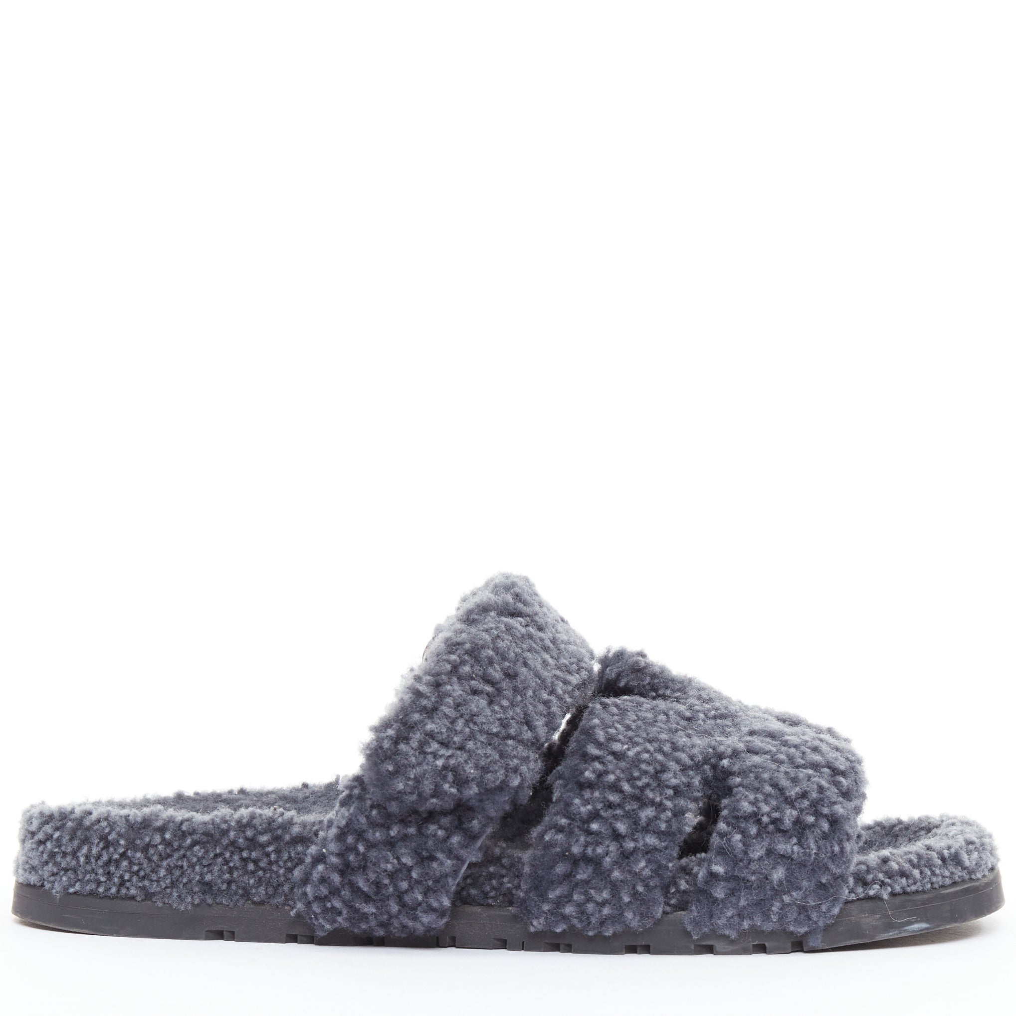 Men's Hermes Chypre Shearling Techno Sandal