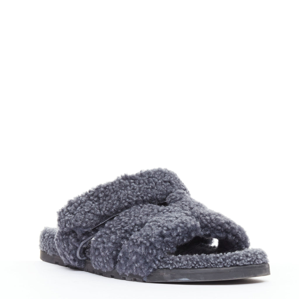 Men's Hermes Chypre Shearling Techno Sandal