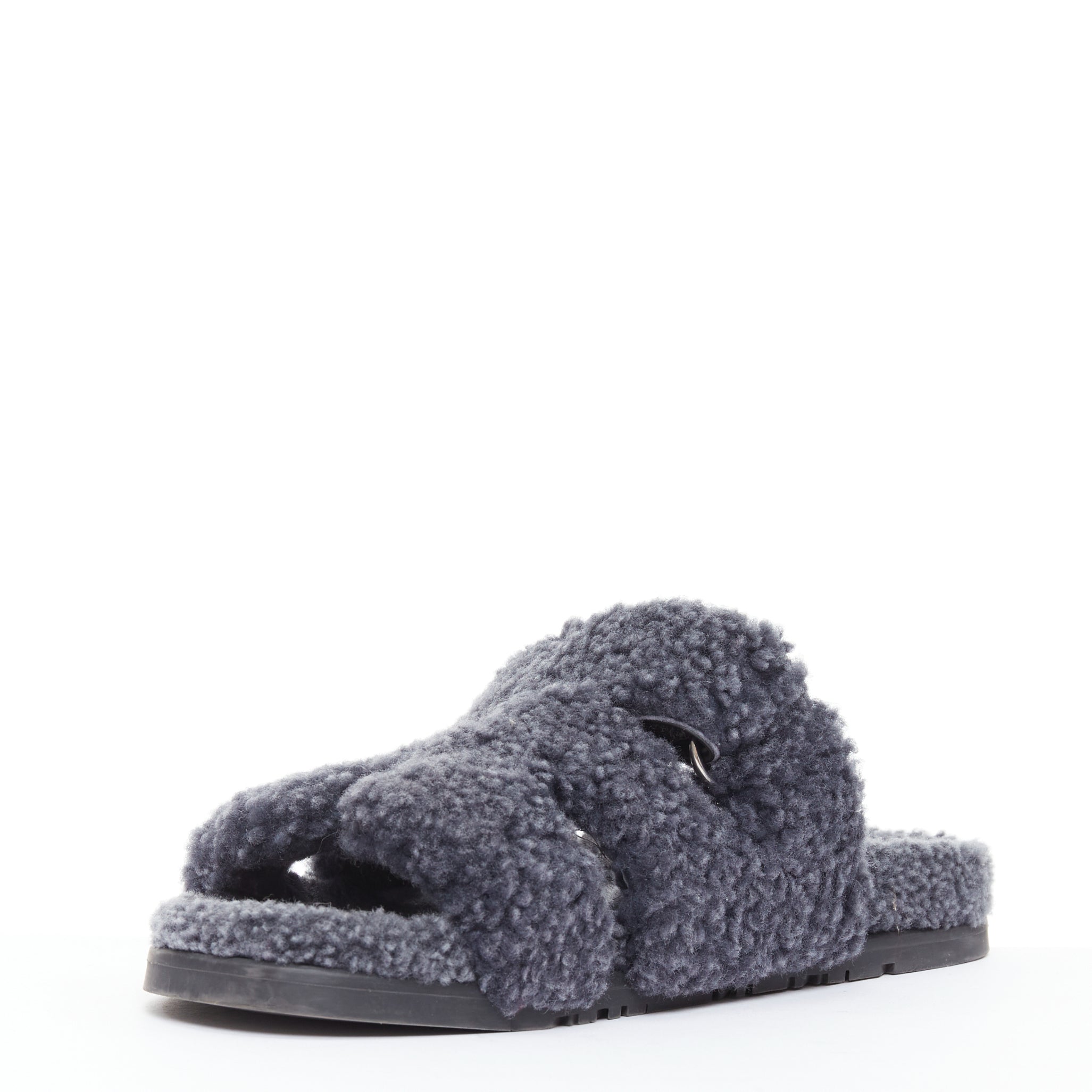 Men's Hermes Chypre Shearling Techno Sandal