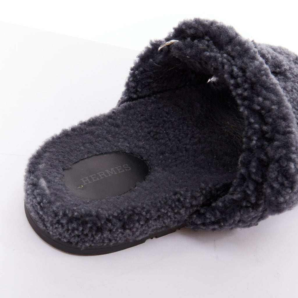 Men's Hermes Chypre Shearling Techno Sandal