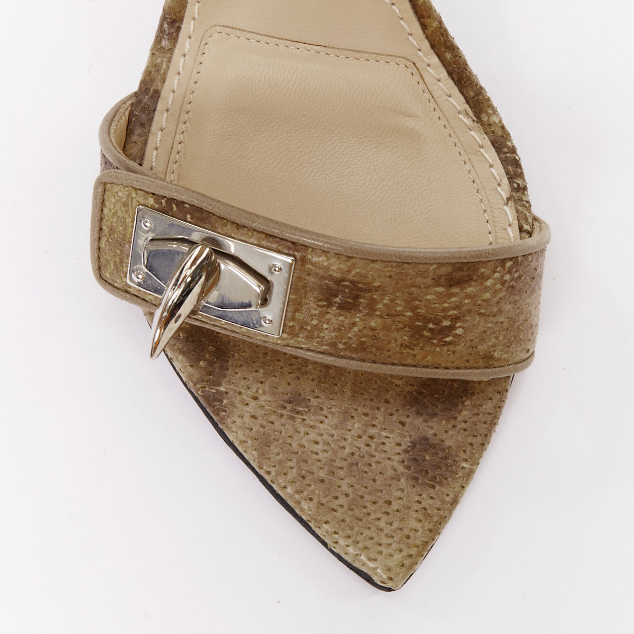 Women's Givenchy Leather Sharktooth Sandals