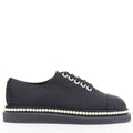 Women's Chanel Canvas Pearl Trim Oxfords
