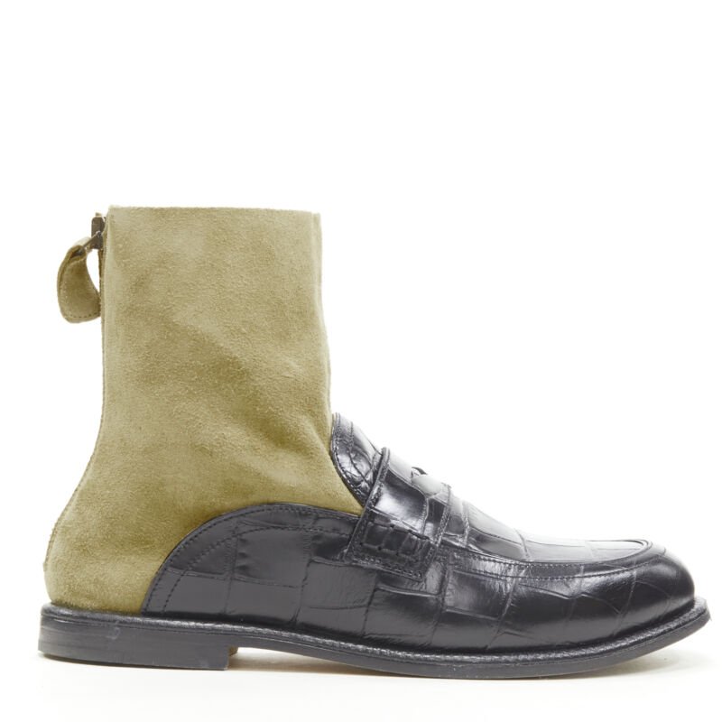 Women's Loewe Leather Suede Sock Loader Boot