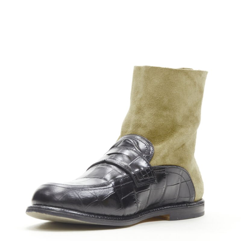 Women's Loewe Leather Suede Sock Loader Boot