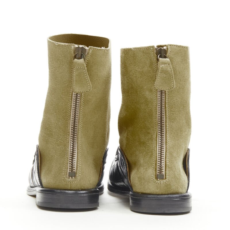 Women's Loewe Leather Suede Sock Loader Boot
