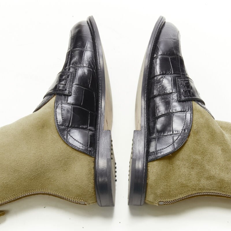 Women's Loewe Leather Suede Sock Loader Boot