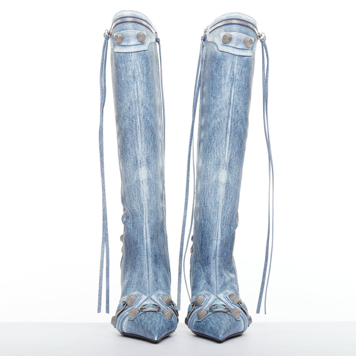 Women's Balenciaga Cagole Leather Moto Boots