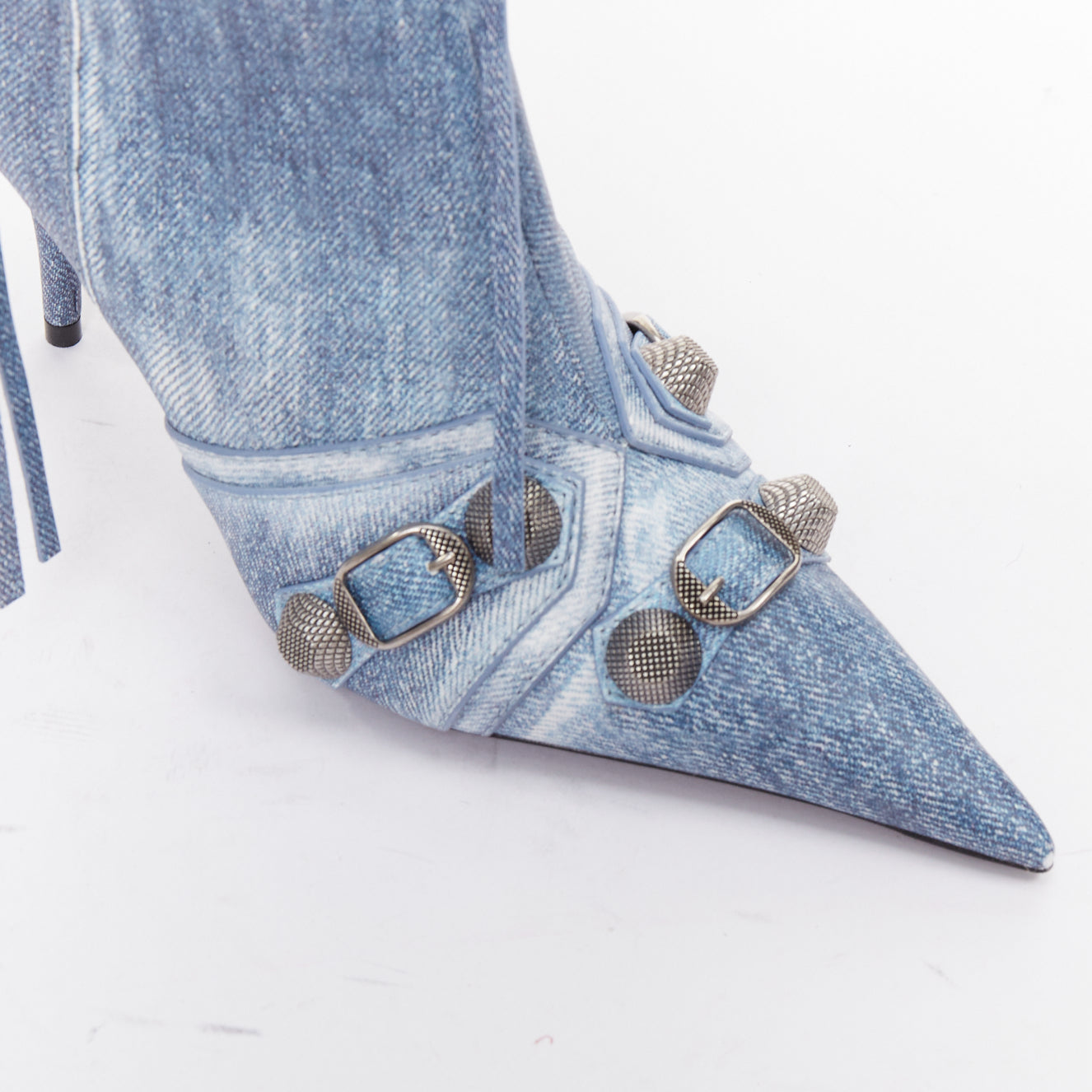 Women's Balenciaga Cagole Leather Moto Boots