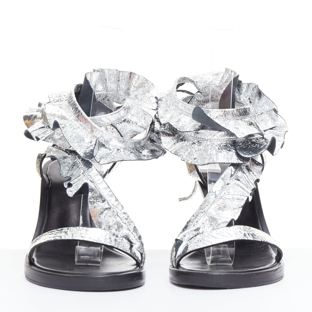 Women's Isabel Marant Leather Wrap Tie Sandals