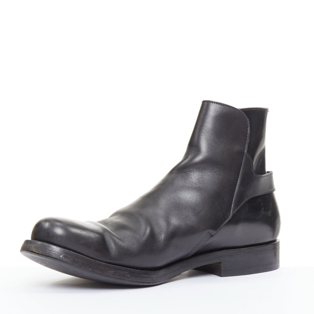 Men's Prada Leather Rear Buckle Ankle Boots