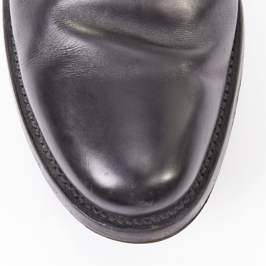 Men's Prada Leather Rear Buckle Ankle Boots