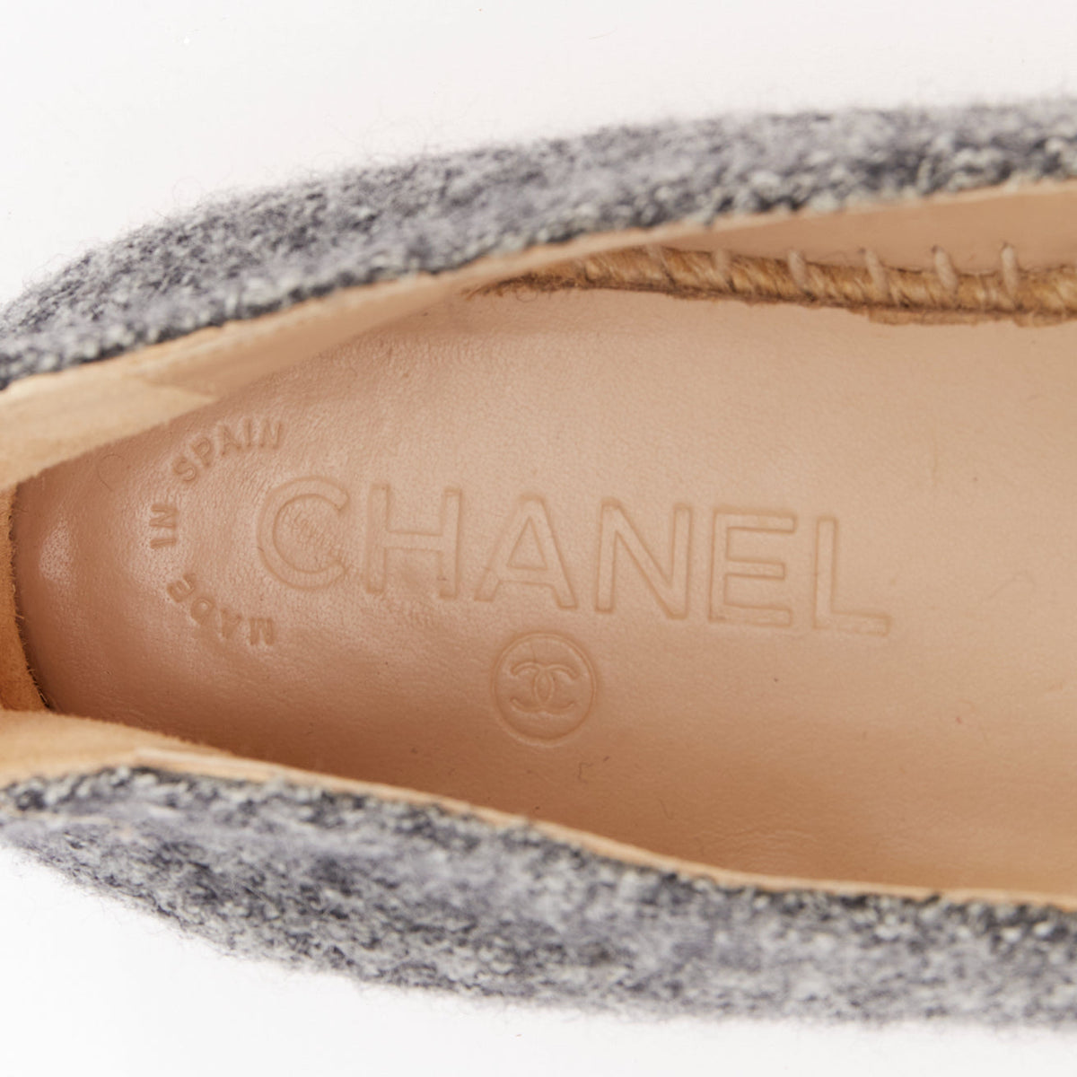 Women's Chanel Wool Felt Velvet Espadrilles
