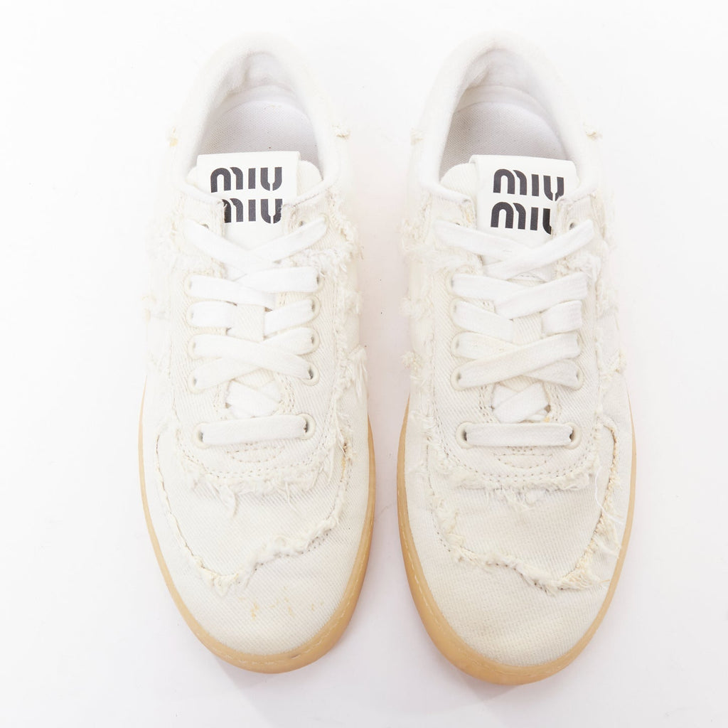 Women's Miu Miu Canvas Skateboard Sneakers