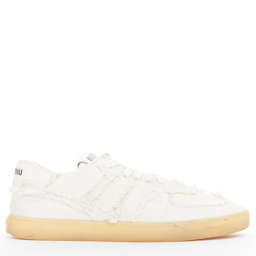 Women's Miu Miu Canvas Skateboard Sneakers