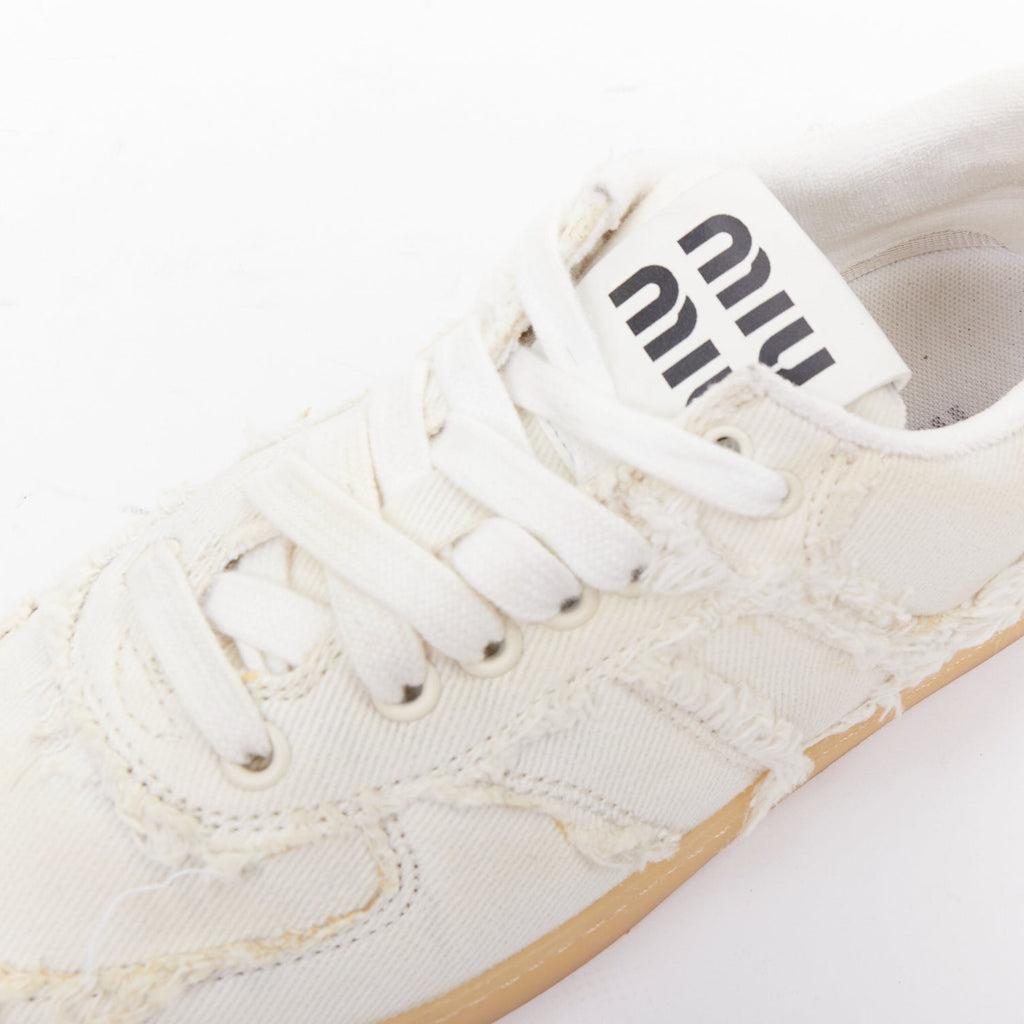 Women's Miu Miu Canvas Skateboard Sneakers