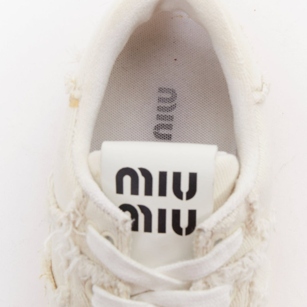 Women's Miu Miu Canvas Skateboard Sneakers