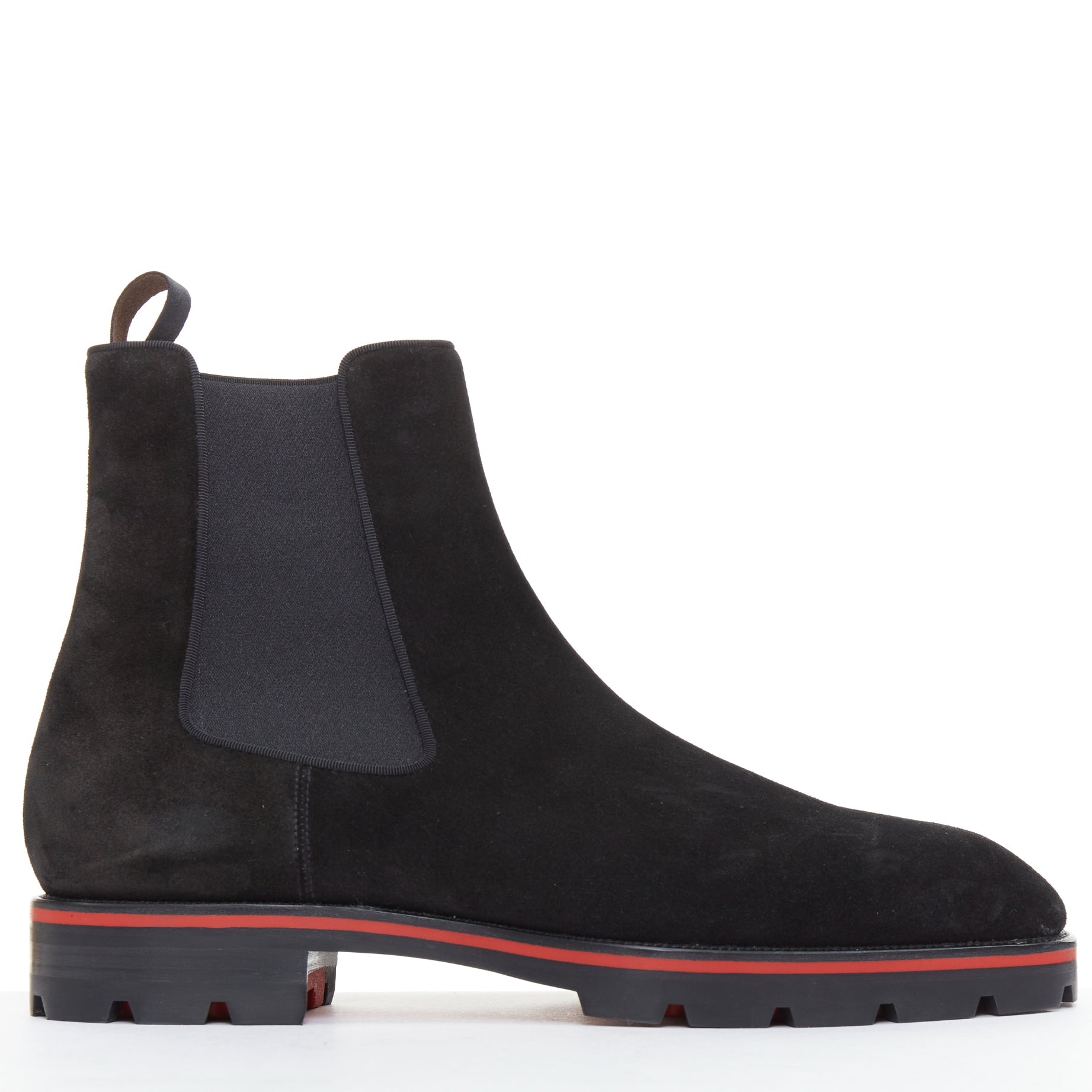 Men's Christian Louboutin Suede Lug Sole Boot