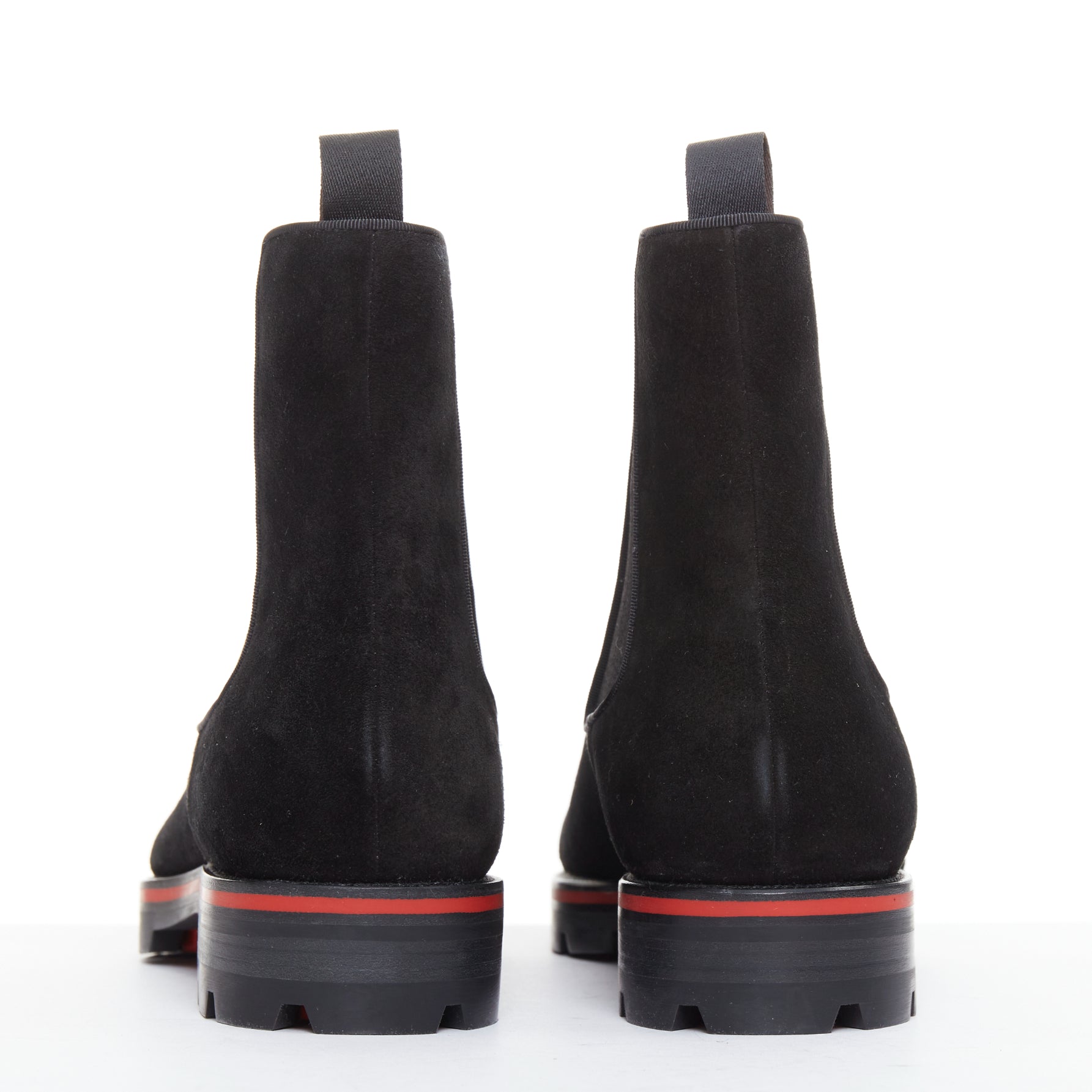 Men's Christian Louboutin Suede Lug Sole Boot