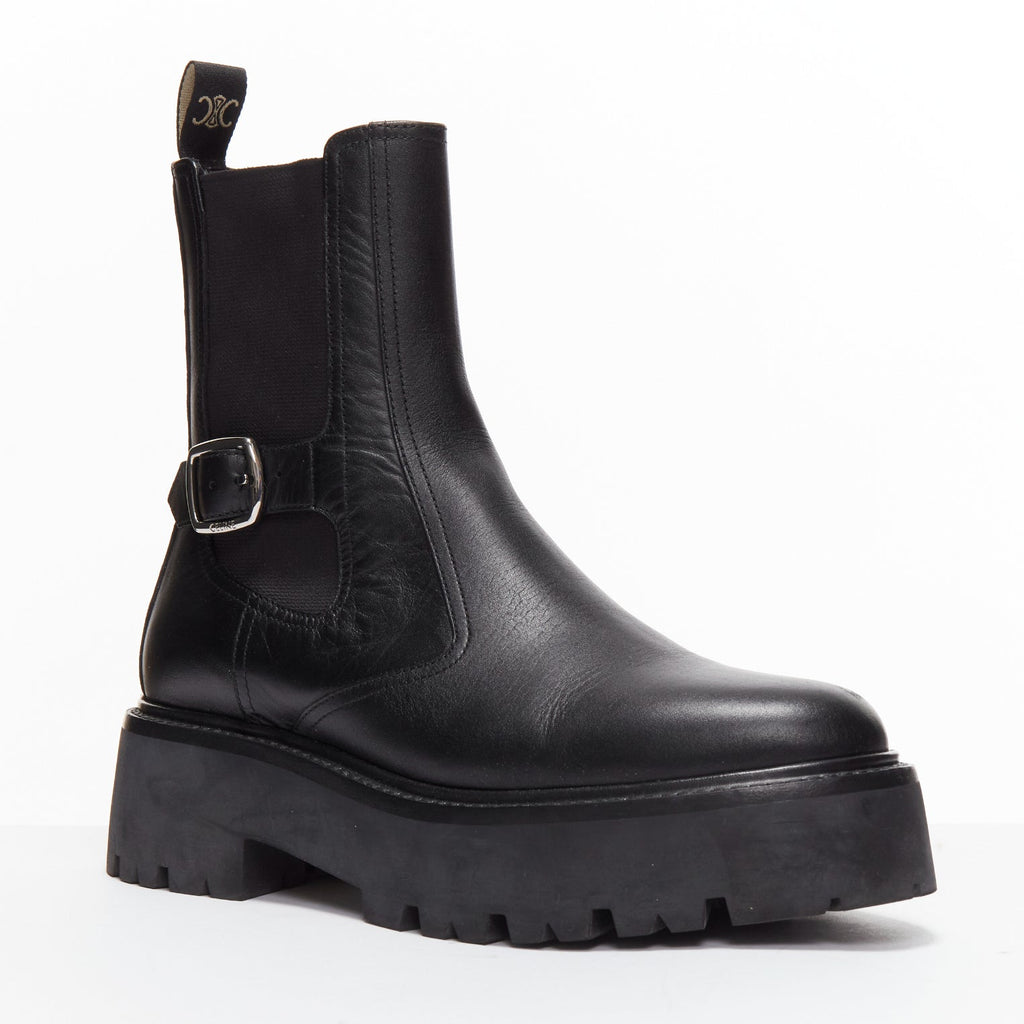 Women's Celine Chelsea Leather Biker Boots