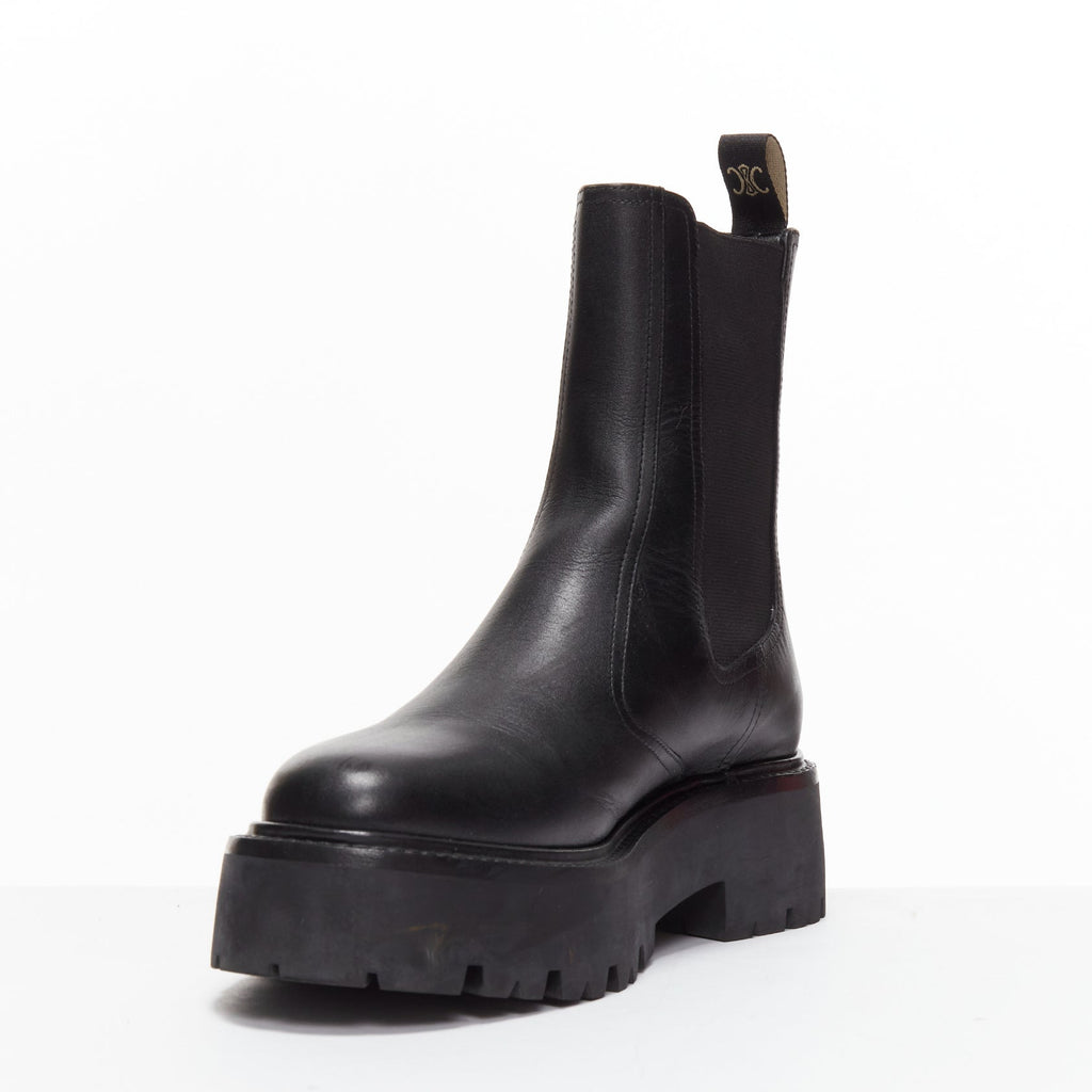 Women's Celine Chelsea Leather Biker Boots