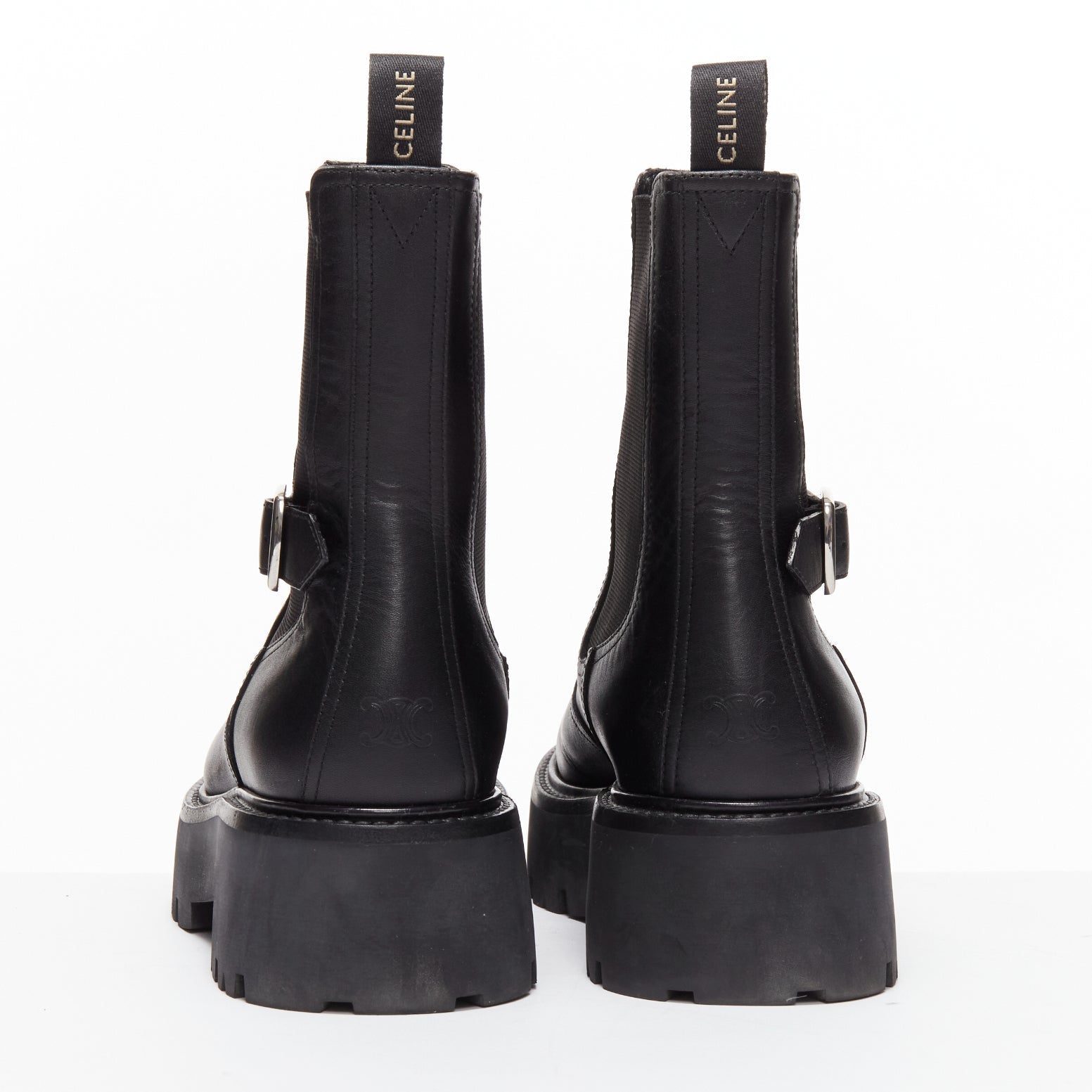 Women's Celine Chelsea Leather Biker Boots