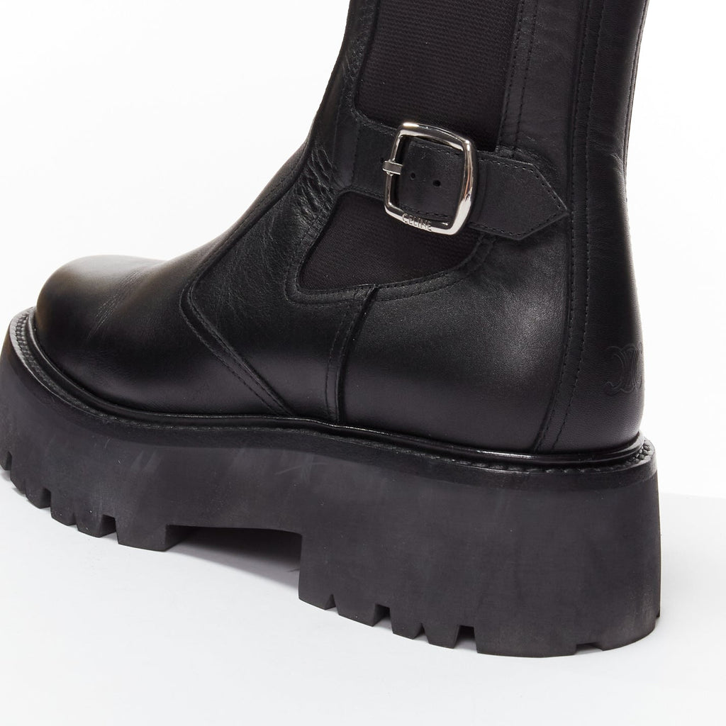 Women's Celine Chelsea Leather Biker Boots