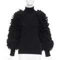 Men's Valentino 2024 Boucle Yarn Sleeves Turtleneck