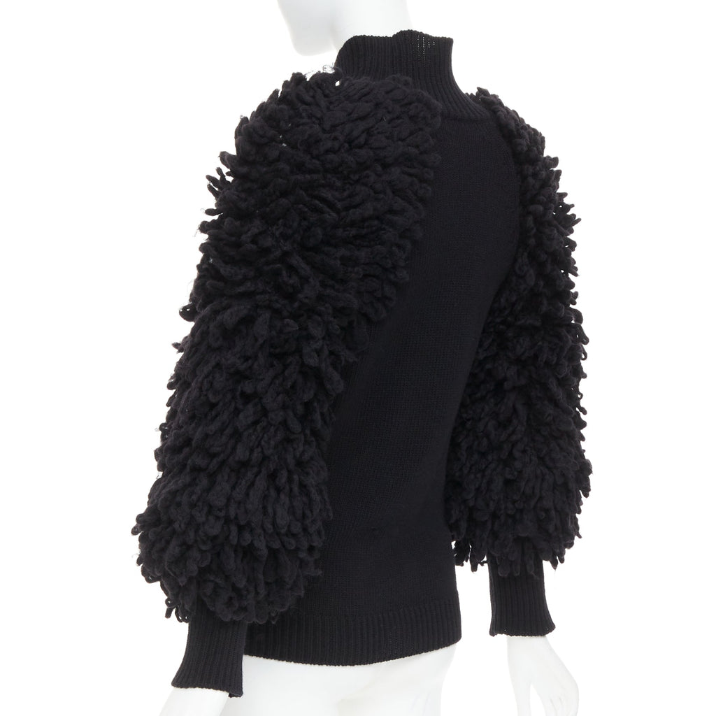 Men's Valentino 2024 Boucle Yarn Sleeves Turtleneck