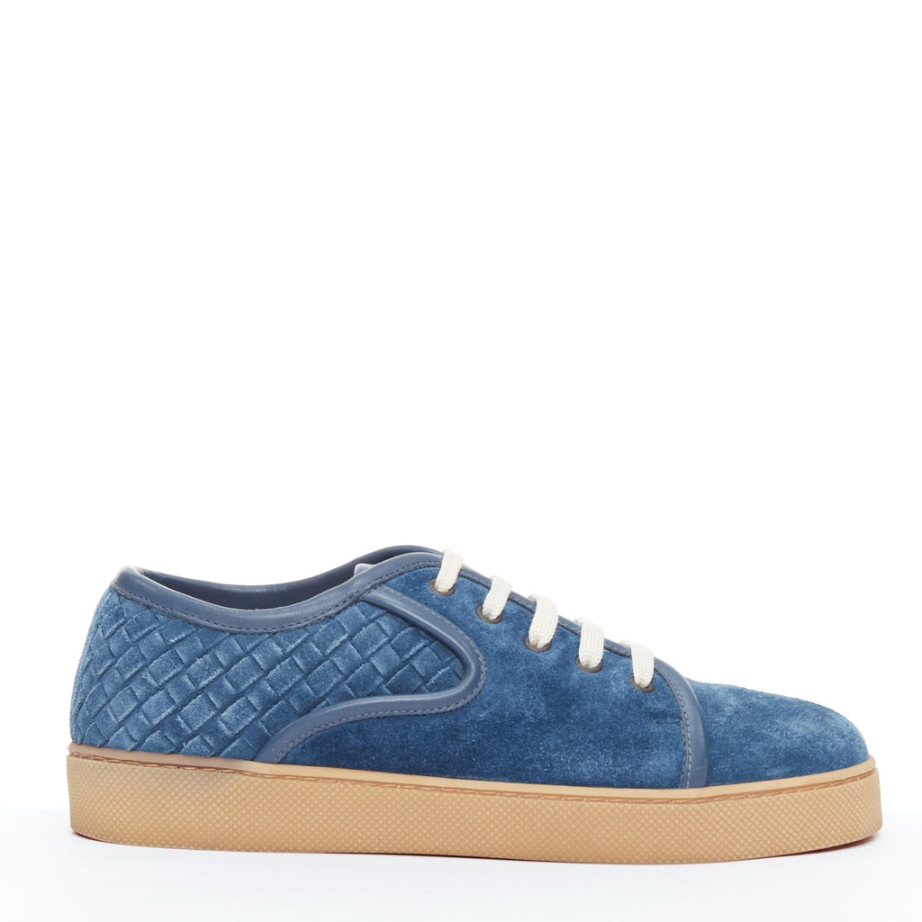 Men's Bottega Veneta Suede Woven Sneakers