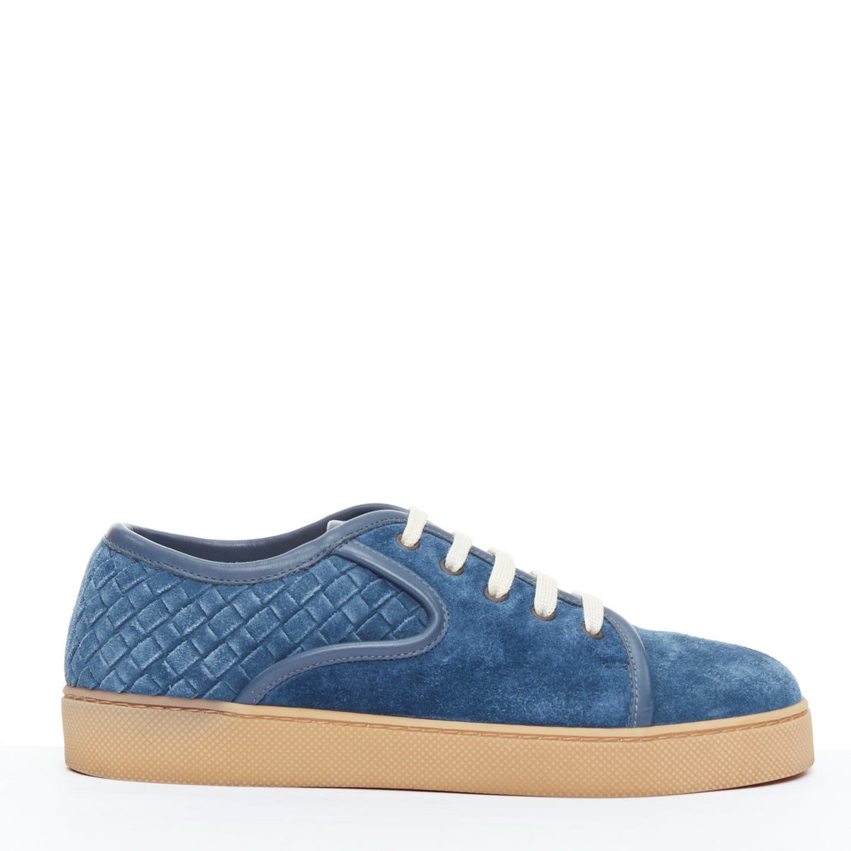 Men's Bottega Veneta Suede Woven Sneakers