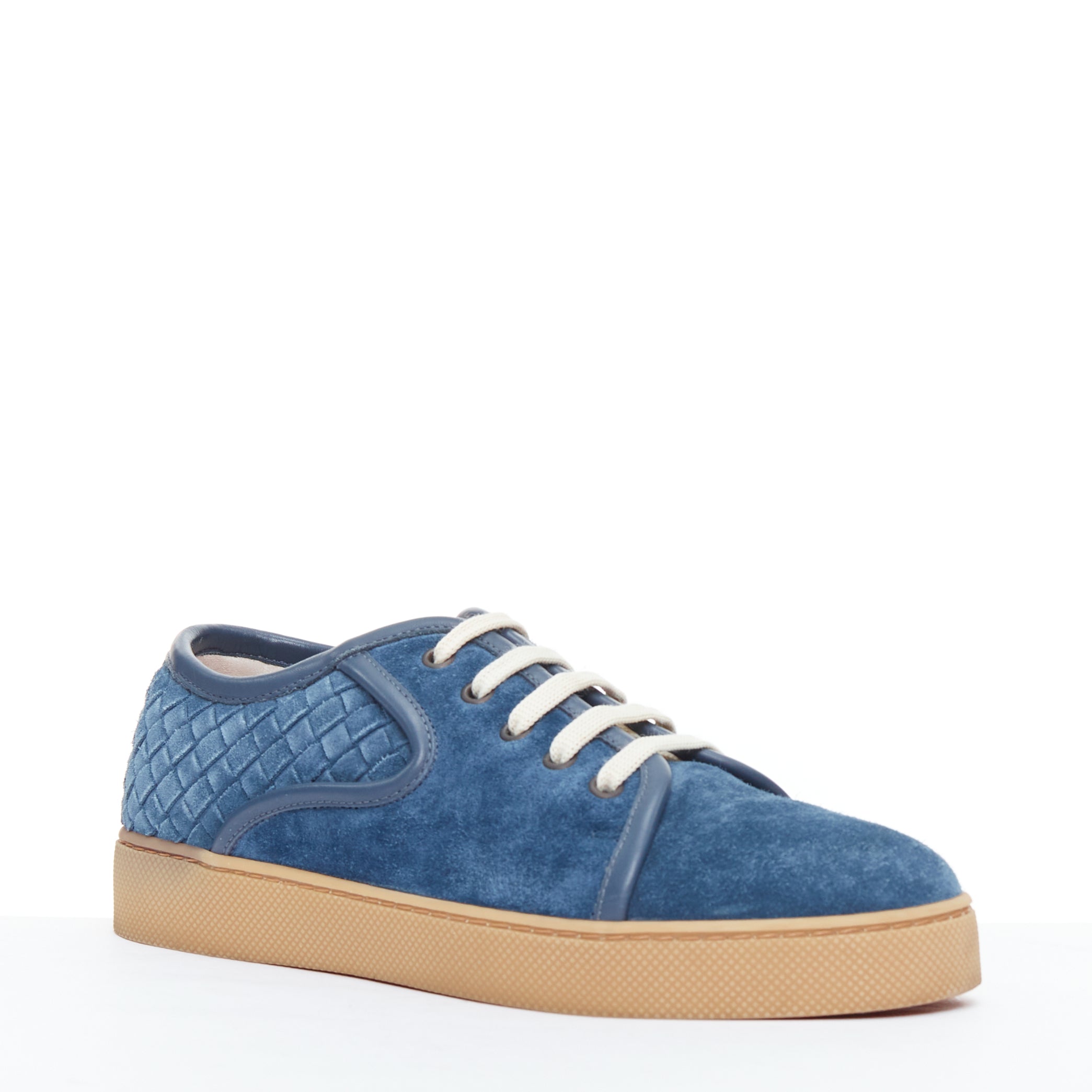 Men's Bottega Veneta Suede Woven Sneakers