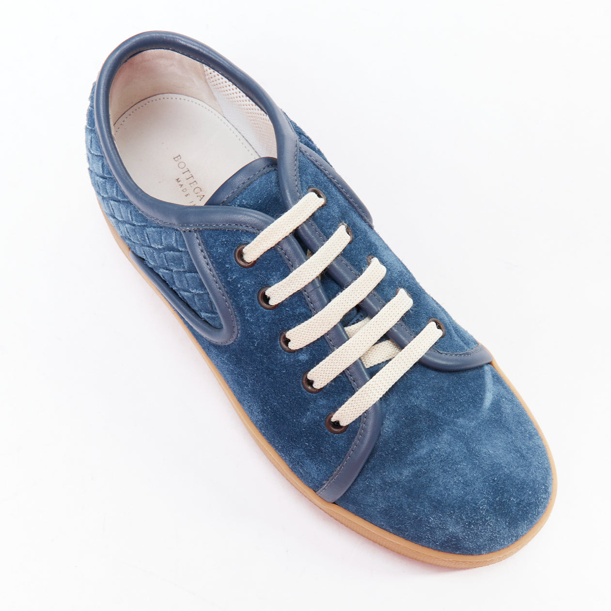 Men's Bottega Veneta Suede Woven Sneakers