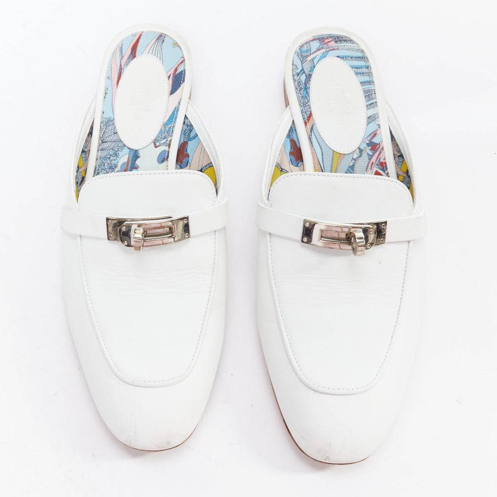 Women's Hermes Leather Kelly Turnlock Mules