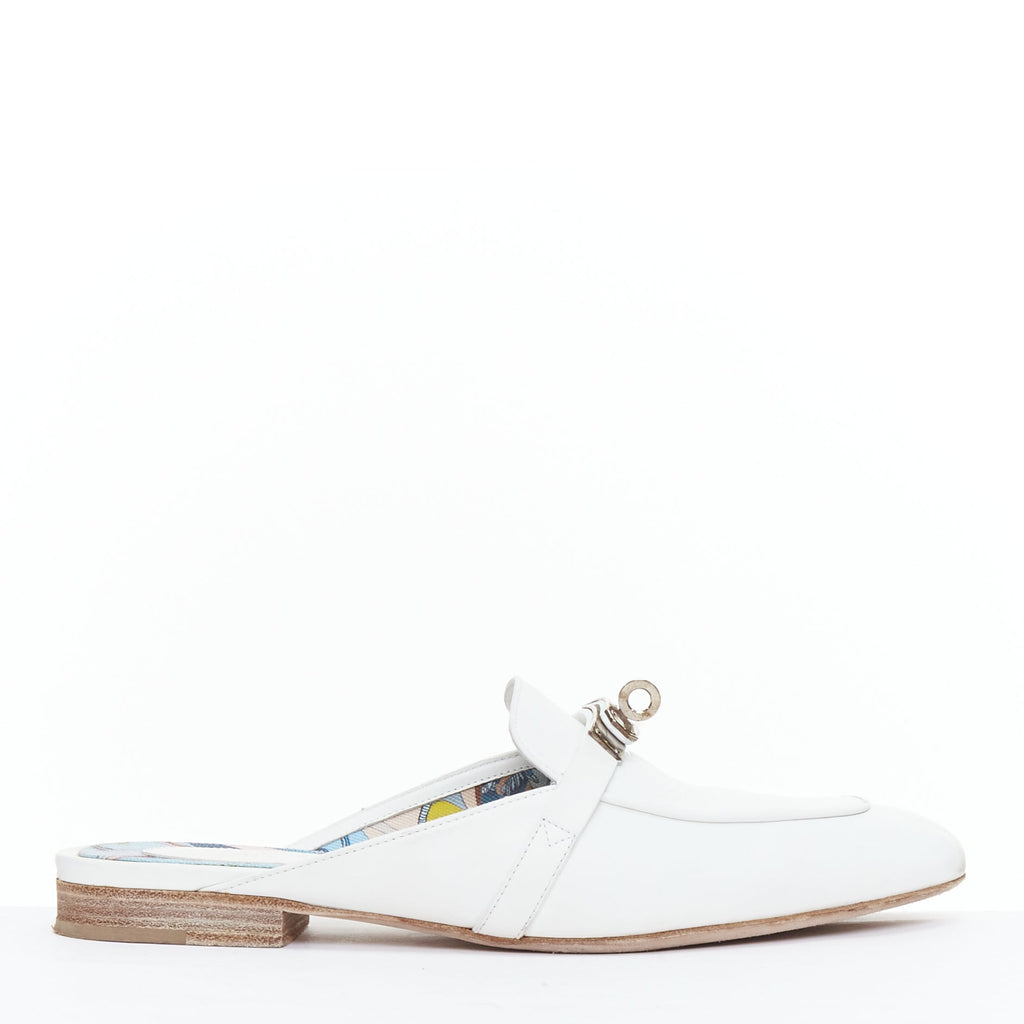 Women's Hermes Leather Kelly Turnlock Mules
