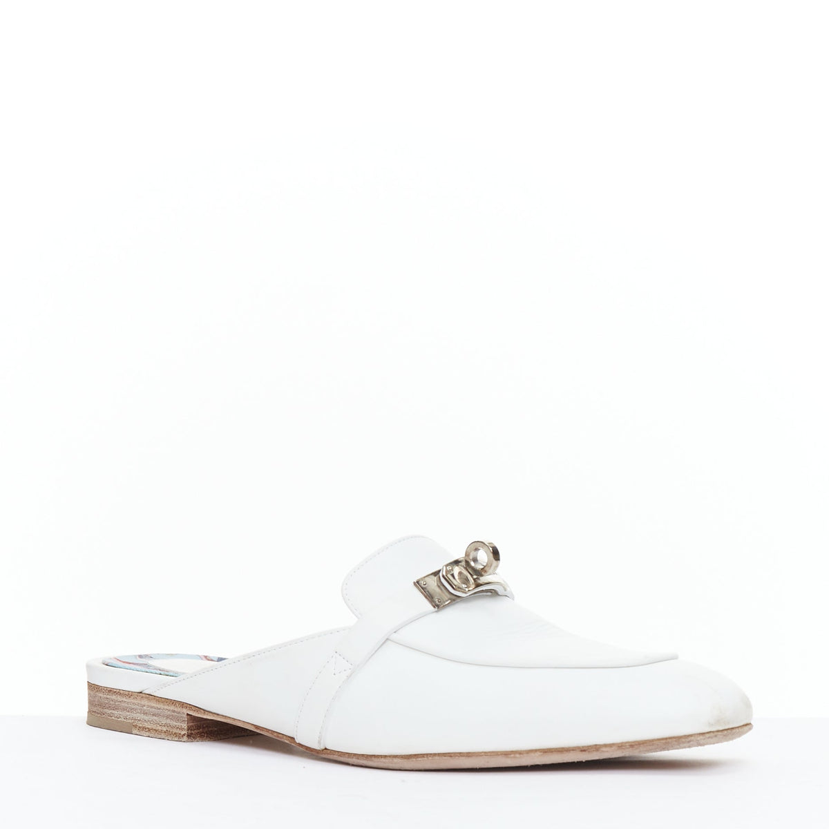Women's Hermes Leather Kelly Turnlock Mules