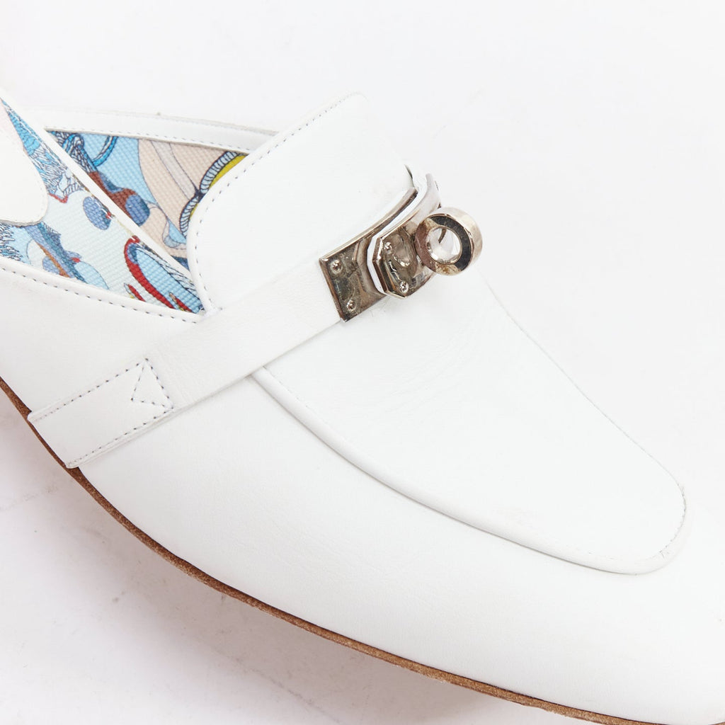 Women's Hermes Leather Kelly Turnlock Mules