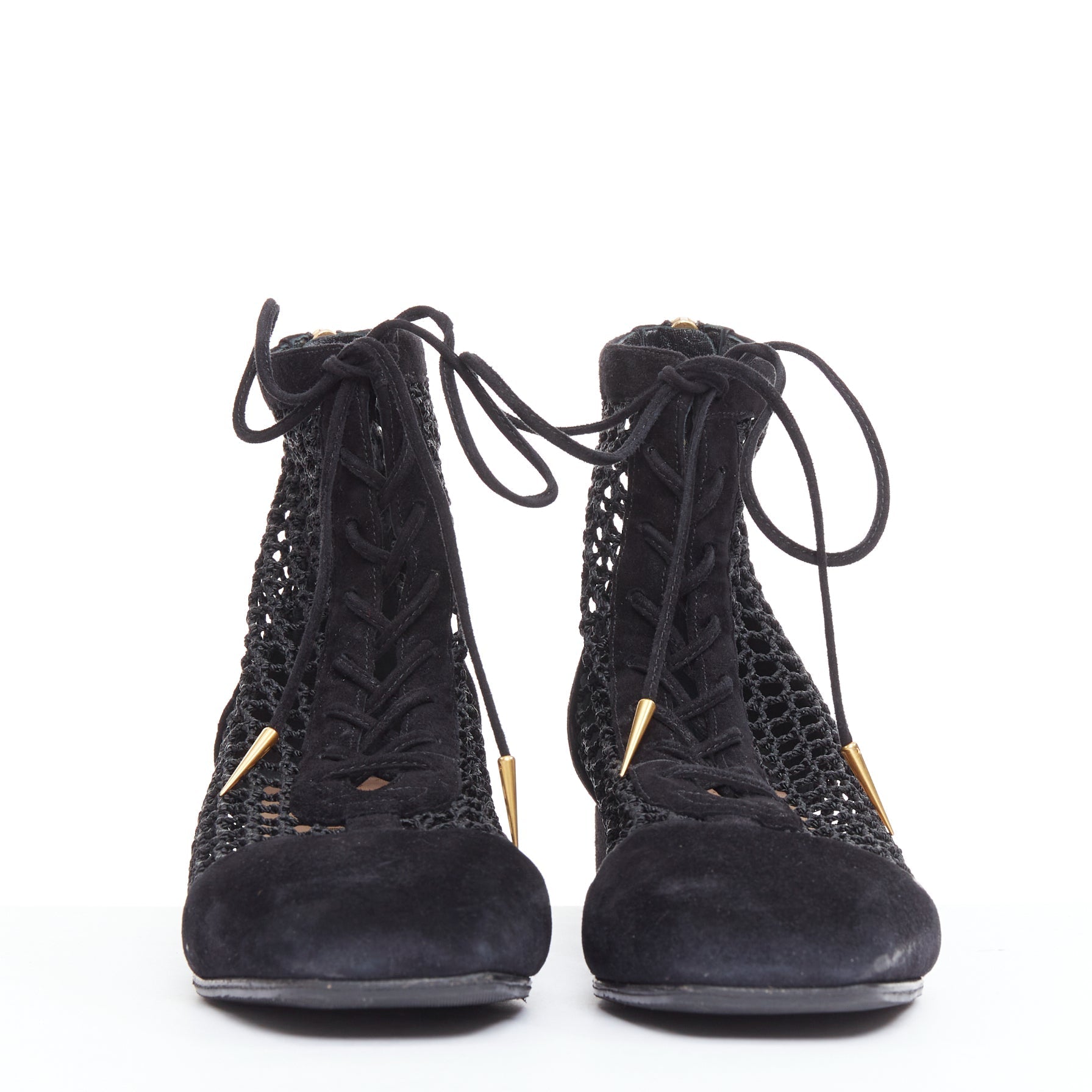 Women's Christian Dior Suede Lace Up Boots