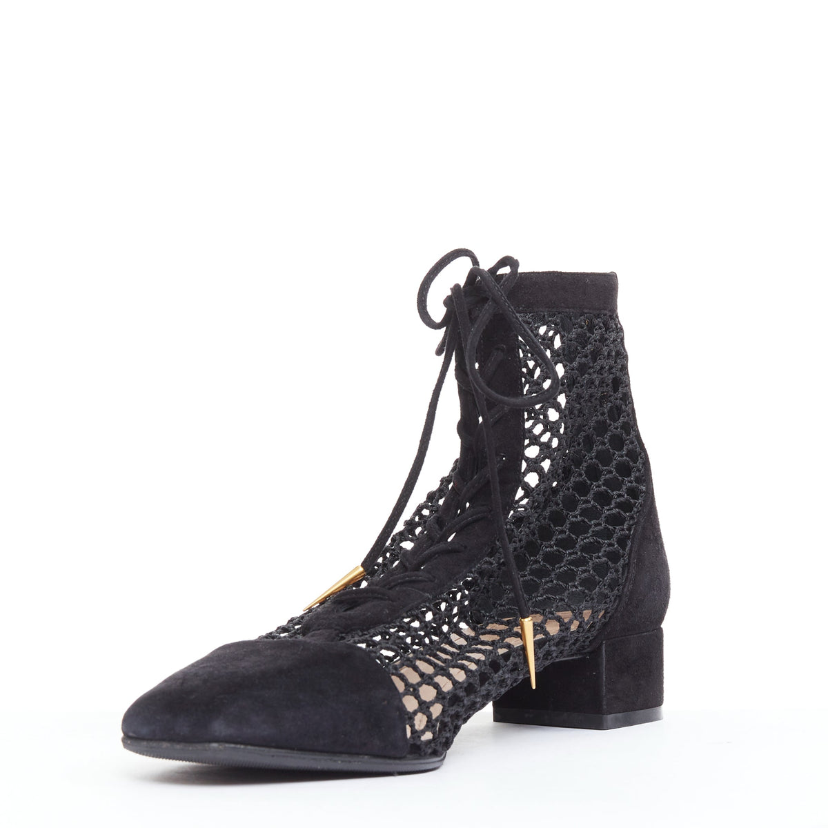 Women's Christian Dior Suede Lace Up Boots