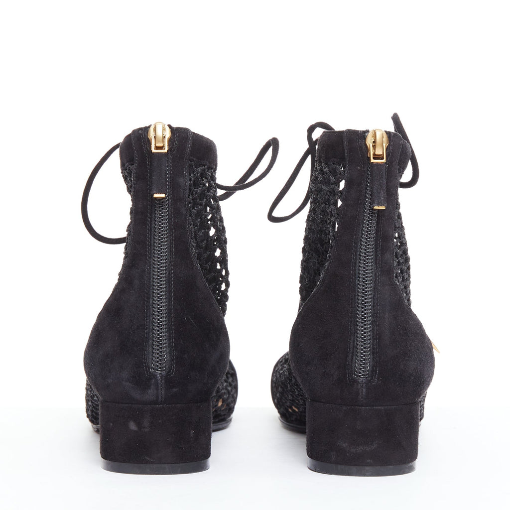 Women's Christian Dior Suede Lace Up Boots