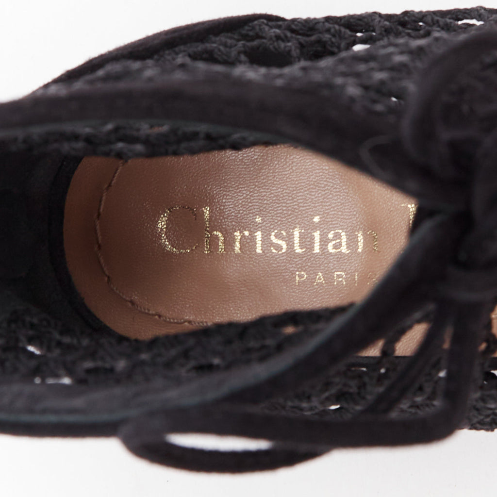 Women's Christian Dior Suede Lace Up Boots