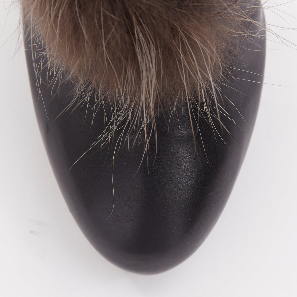 Women's Hermes Leather Fur Lined Boots