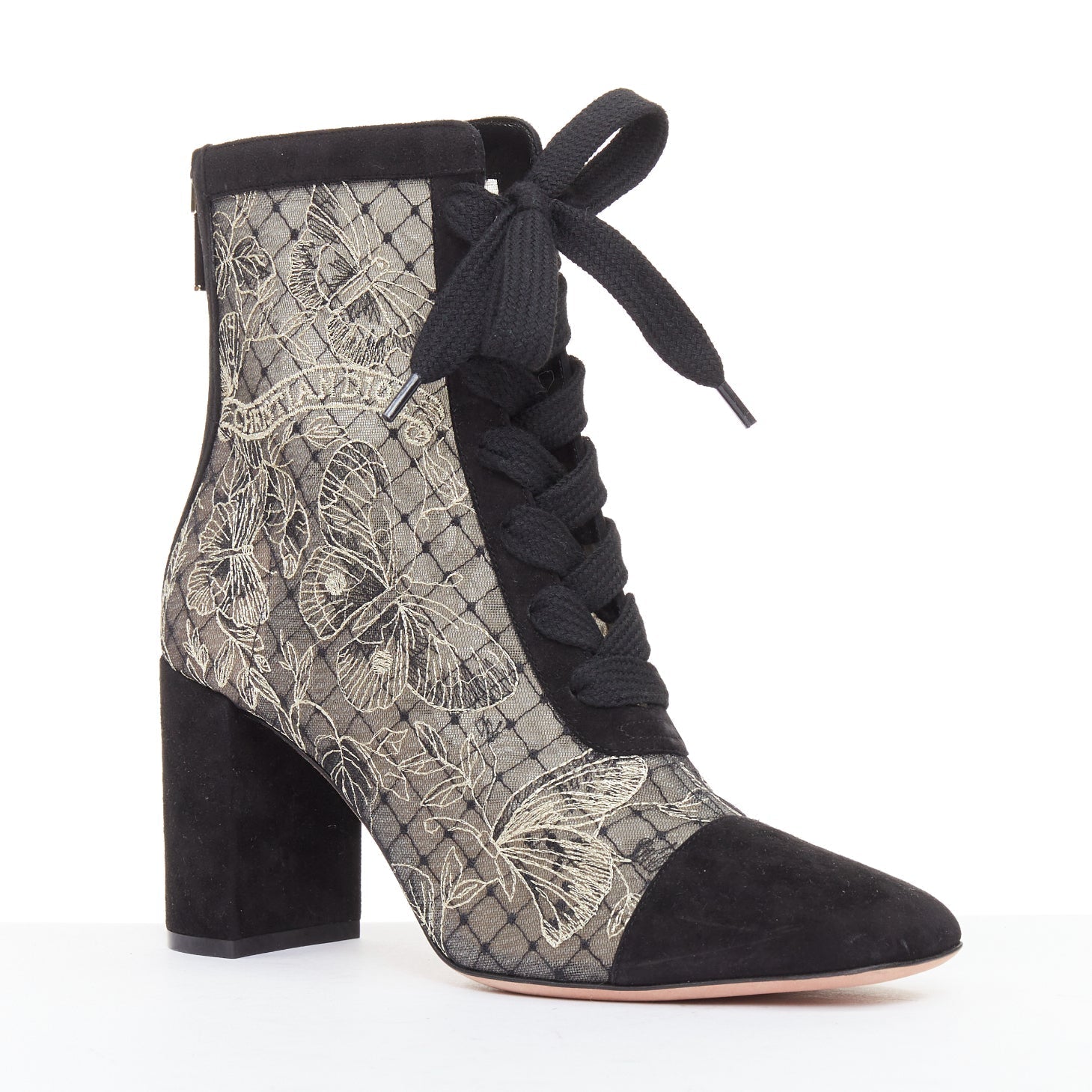 Women's Christian Dior Logo Embroidered Shoes