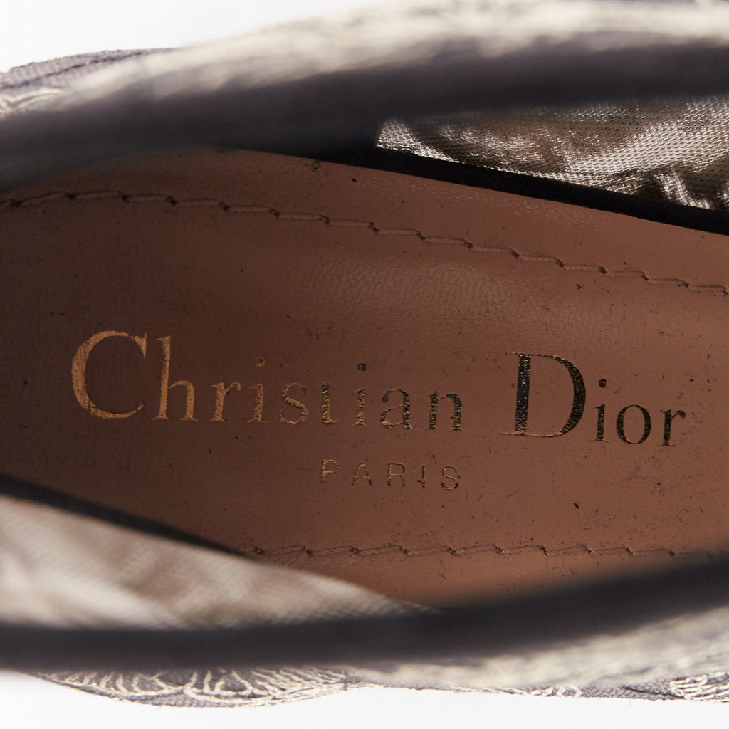 Women's Christian Dior Logo Embroidered Shoes