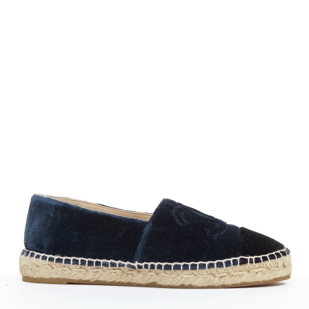 Women's Chanel Velvet Espadrille Shoes