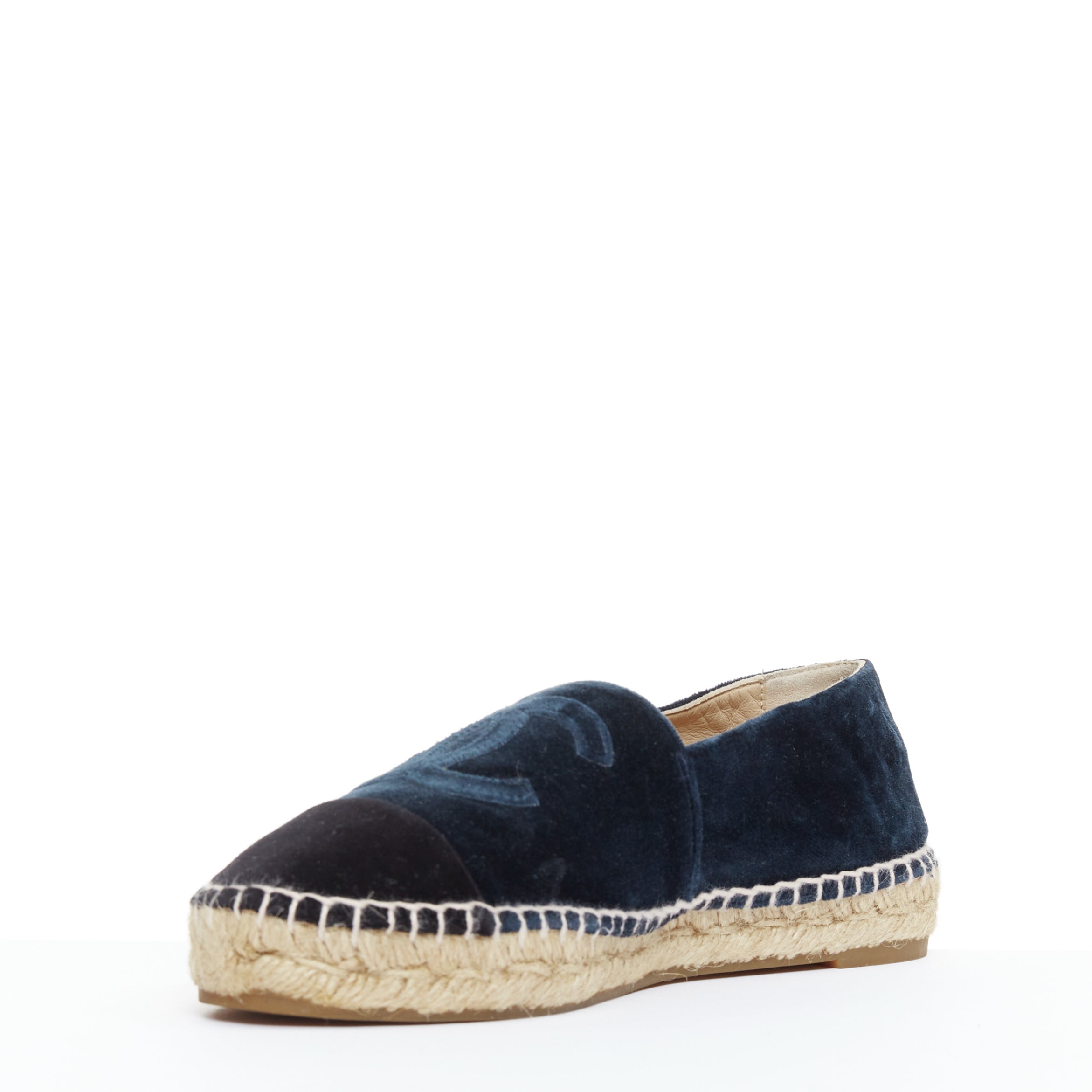 Women's Chanel Velvet Espadrille Shoes